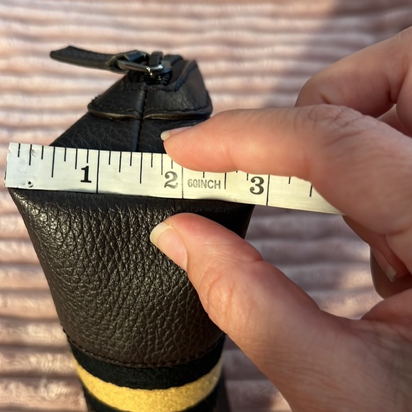 Gucci Web Cosmetic Case Brown Multicolor in Pebbled Calfskin w/black/🎗️ NWOT. - Picture 12 of 13